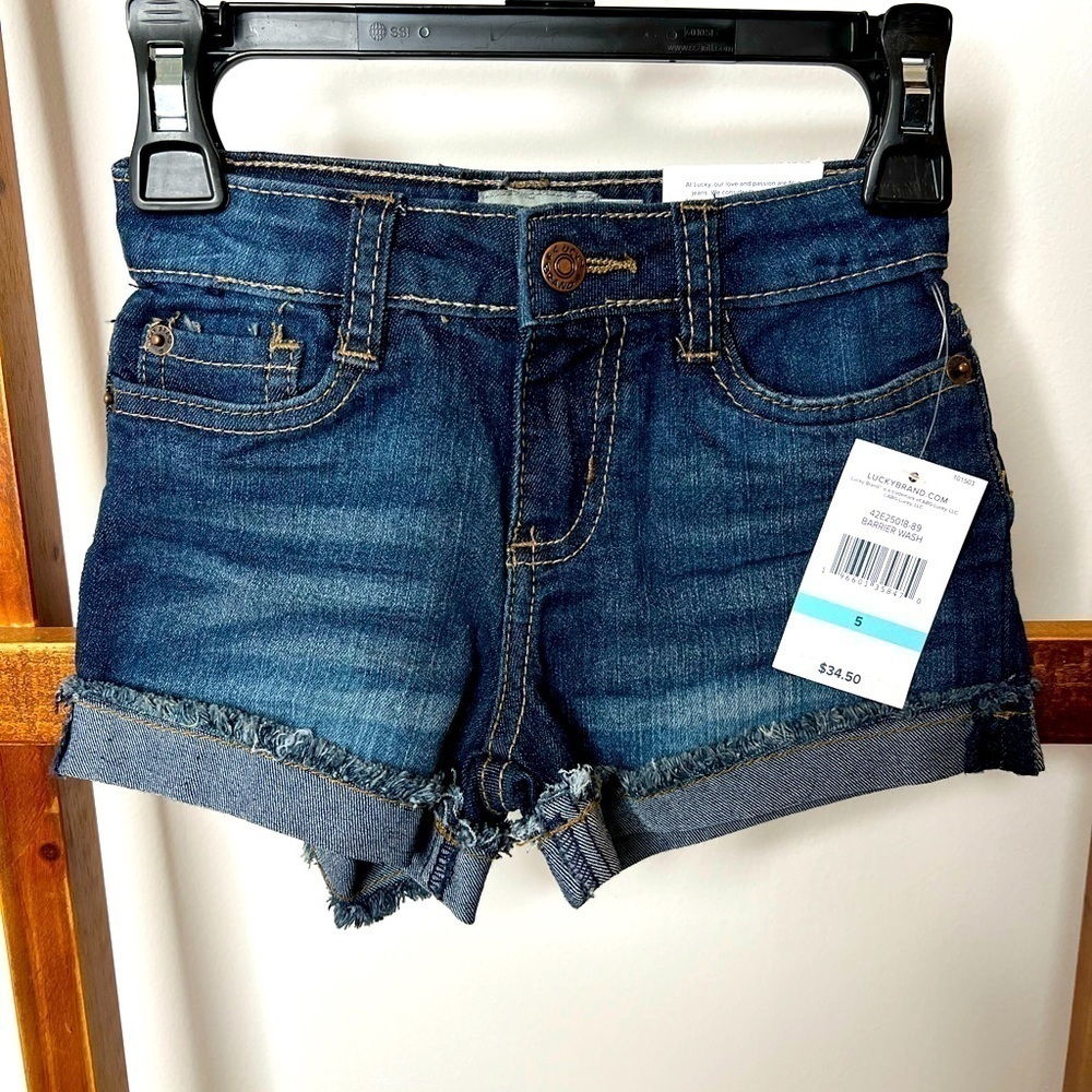Little girls Lucky Brand Riley denim shorts